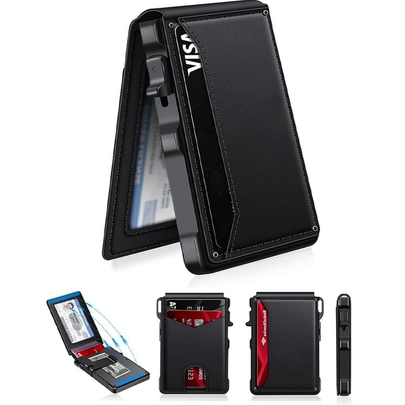 🎁 The perfect gift for your husband or father – the ultimate smart pop-up wallet: slim, secure, and RFID-blocking