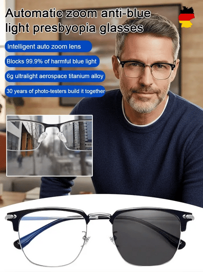 🎁Hot Sale👓Ultra Light Anti Blue Presbyopic Glasses✨