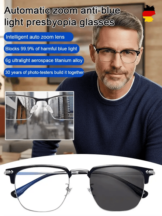 🎁Hot Sale👓Ultra Light Anti Blue Presbyopic Glasses✨