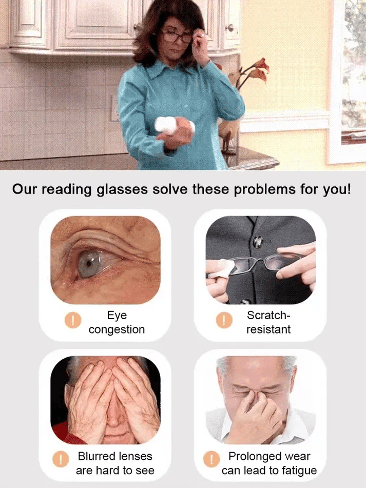 🎁Hot Sale👓Ultra Light Anti Blue Presbyopic Glasses✨