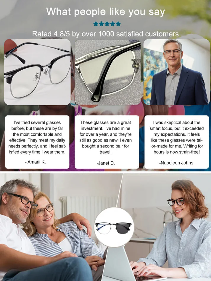 🎁Hot Sale👓Ultra Light Anti Blue Presbyopic Glasses✨