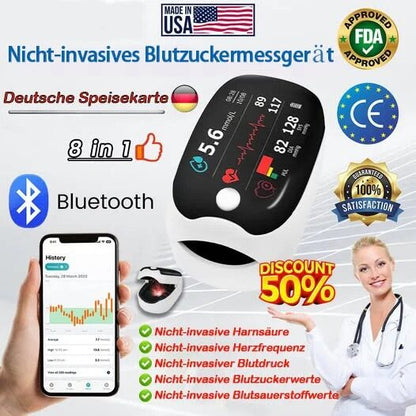 🔥 Last 3 Hours: 50% OFF 👨‍⚕️🏆 Doctor-Recommended Smart Non-Invasive Blood Glucose Monitor [99.9% Accuracy] ✅ TGA Certified