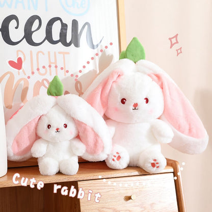 🐰Easter Early Sale 49% OFF🍓Strawberry Bunny Transformed into Little Rabbit🎀 Fruit Doll Plush Toy🐰