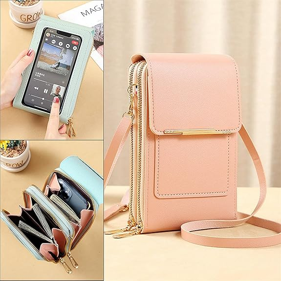 “Stay Safe and Stylish! The New Anti-Theft Leather Touchscreen Phone Bag Keeps Your Phone Secure!”