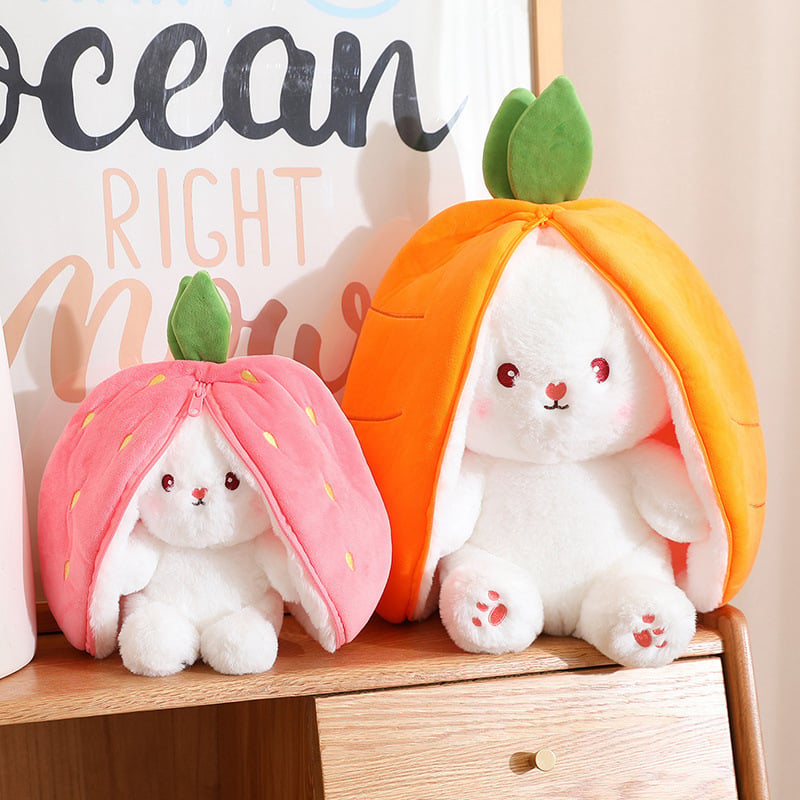 🐰Easter Early Sale 49% OFF🍓Strawberry Bunny Transformed into Little Rabbit🎀 Fruit Doll Plush Toy🐰