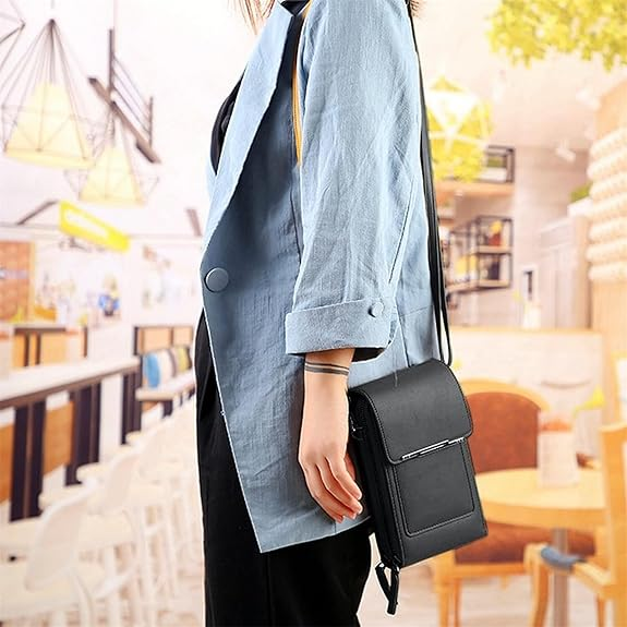 “Stay Safe and Stylish! The New Anti-Theft Leather Touchscreen Phone Bag Keeps Your Phone Secure!”