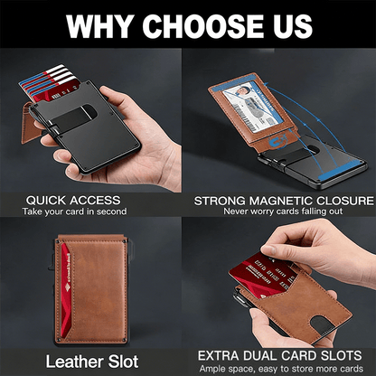 🎁 The perfect gift for your husband or father – the ultimate smart pop-up wallet: slim, secure, and RFID-blocking