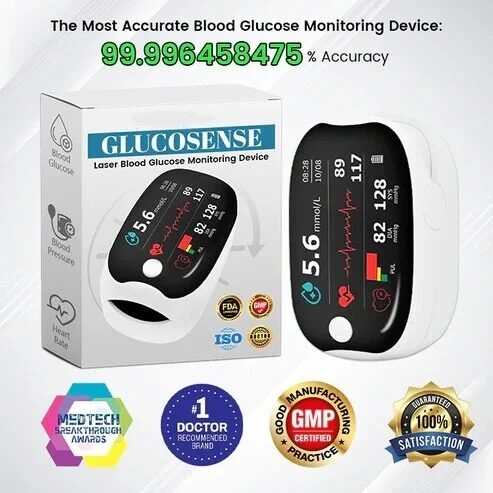 🔥 Last 3 Hours: 50% OFF 👨‍⚕️🏆 Doctor-Recommended Smart Non-Invasive Blood Glucose Monitor [99.9% Accuracy] ✅ TGA Certified