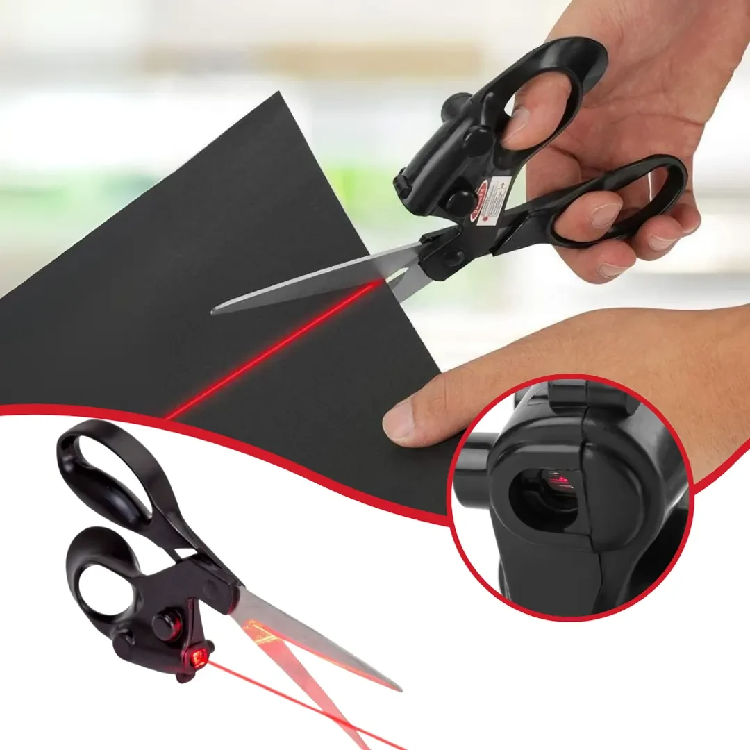 ✂️ Laser Scissors: Laser-guided multi-functional scissors for precise cutting