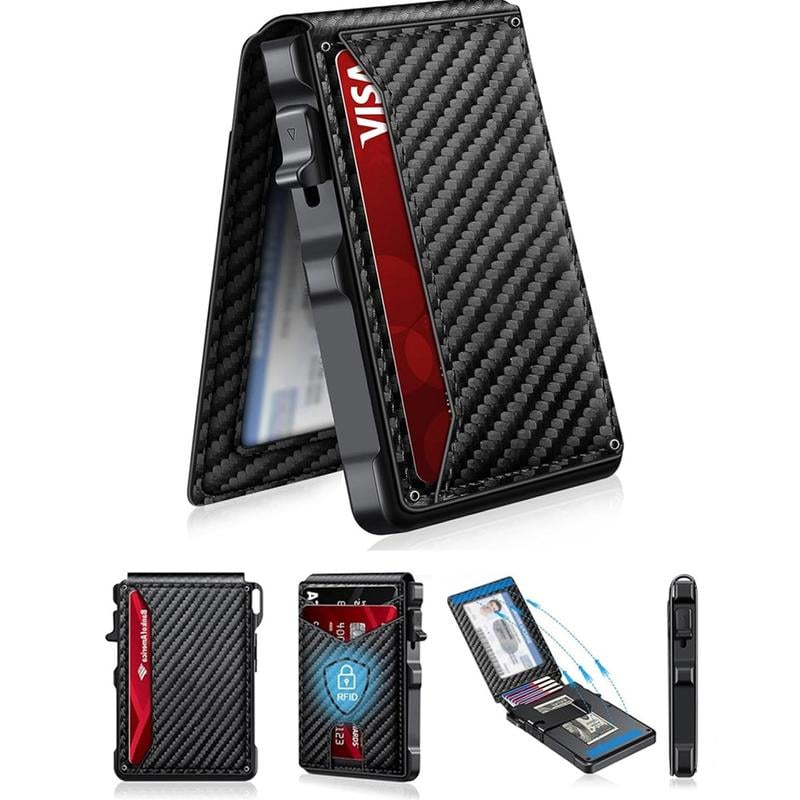 🎁 The perfect gift for your husband or father – the ultimate smart pop-up wallet: slim, secure, and RFID-blocking