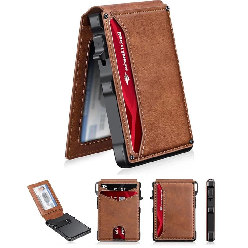 🎁 The perfect gift for your husband or father – the ultimate smart pop-up wallet: slim, secure, and RFID-blocking