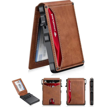 🎁 The perfect gift for your husband or father – the ultimate smart pop-up wallet: slim, secure, and RFID-blocking