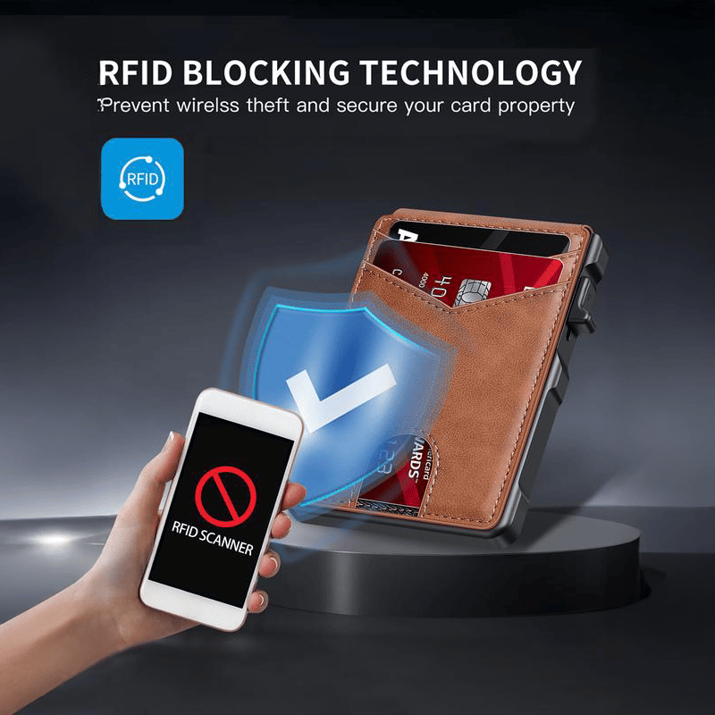🎁 The perfect gift for your husband or father – the ultimate smart pop-up wallet: slim, secure, and RFID-blocking