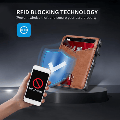 🎁 The perfect gift for your husband or father – the ultimate smart pop-up wallet: slim, secure, and RFID-blocking