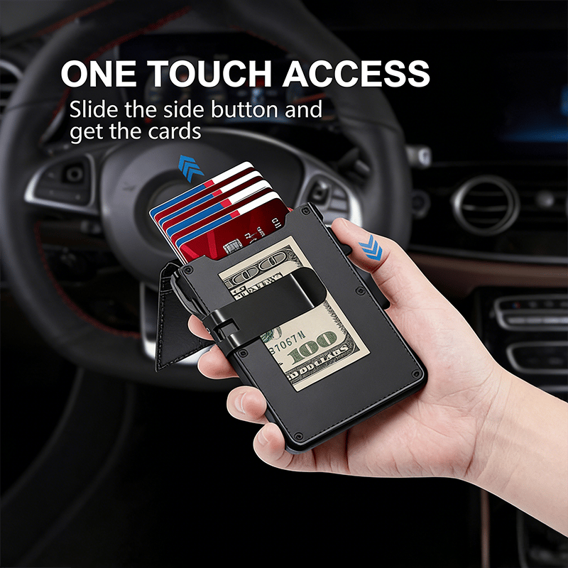 🎁 The perfect gift for your husband or father – the ultimate smart pop-up wallet: slim, secure, and RFID-blocking