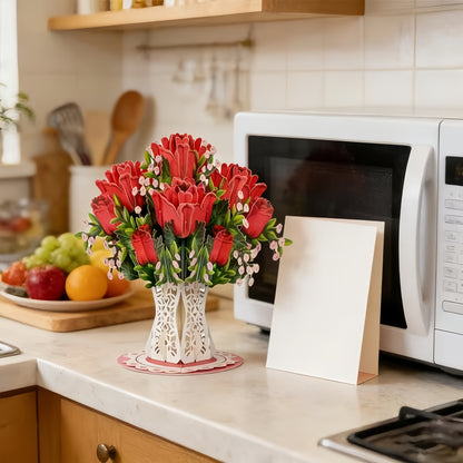 💌Forever-Blooming 3D Flower Pop-Up Card– Personalized Love Message & Everlasting Bloom