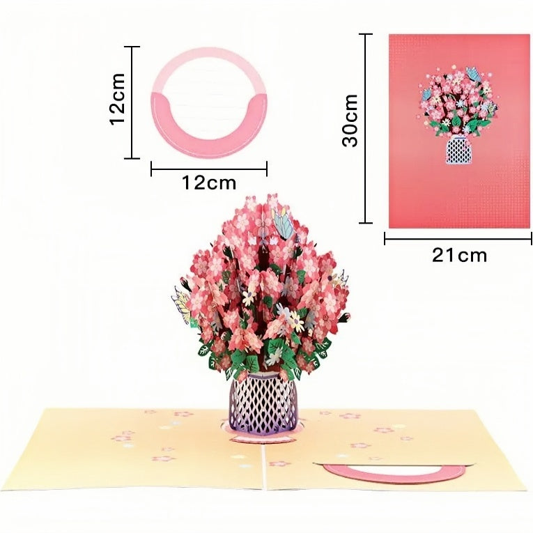 💌Forever-Blooming 3D Flower Pop-Up Card– Personalized Love Message & Everlasting Bloom