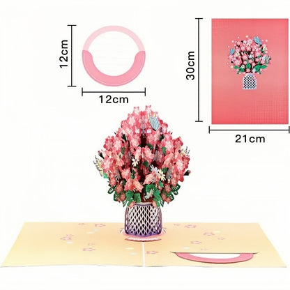 💌Forever-Blooming 3D Flower Pop-Up Card– Personalized Love Message & Everlasting Bloom